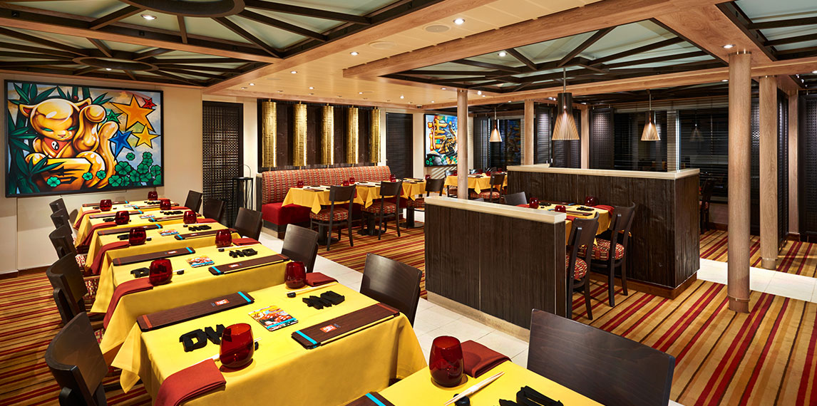 Modern interior design of JIJI Asian Kitchen.