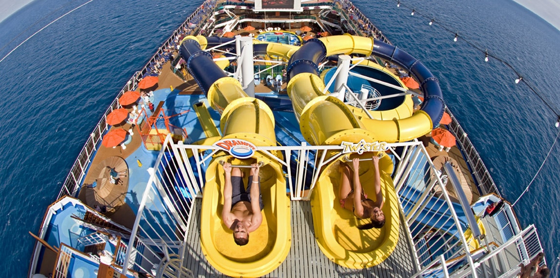 People on waterslide.