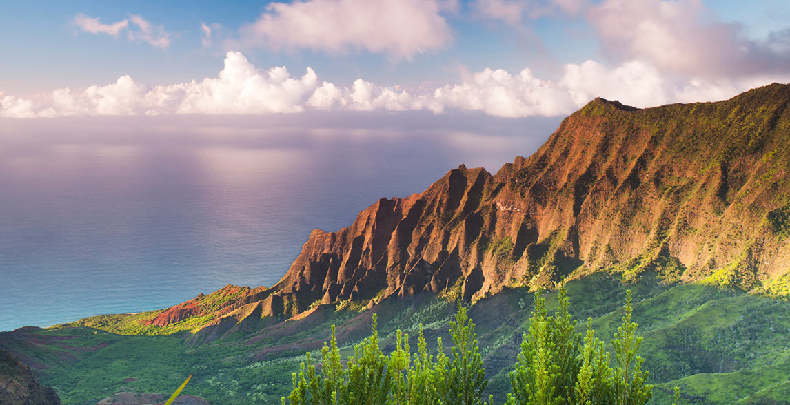 Mountain view in Kauai, Hawaii.