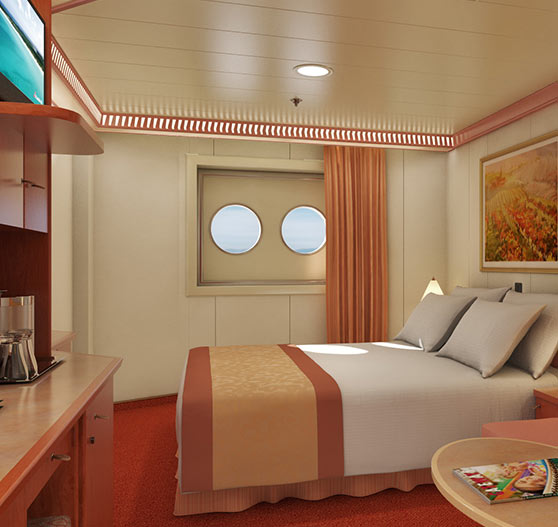 Porthole stateroom on Carnival Freedom.