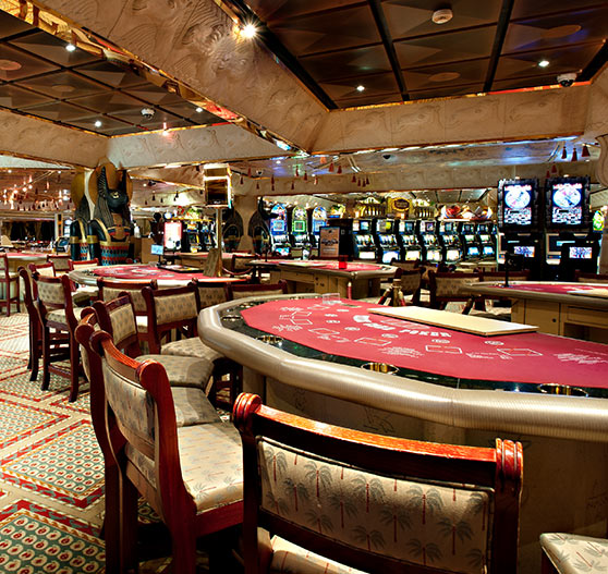 Camel club casino interior on Carnival Glory.