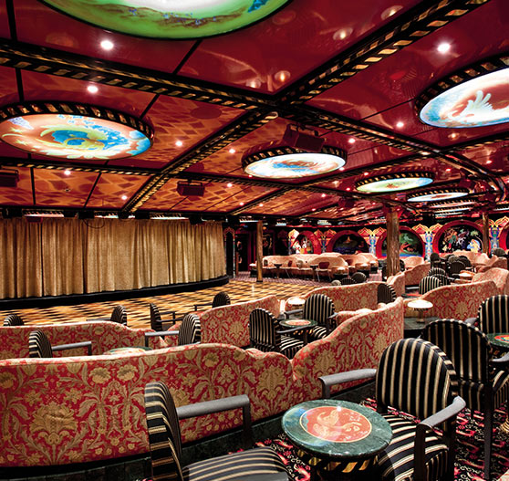 Firebird lounge interior on Carnival Legend.