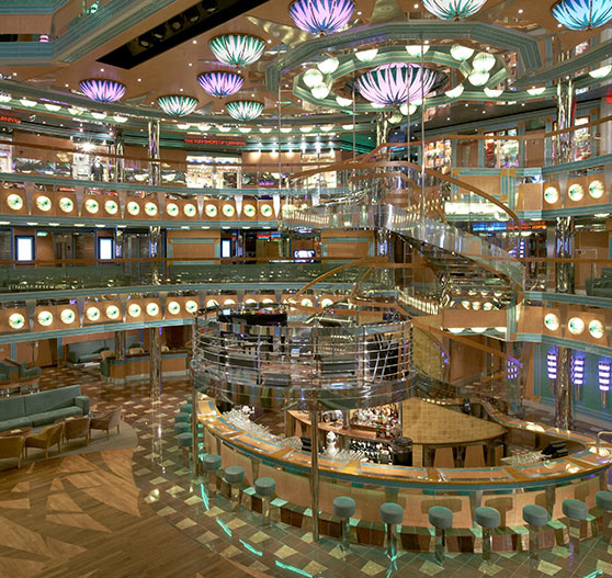 Atrium interior on Carnival Magic.