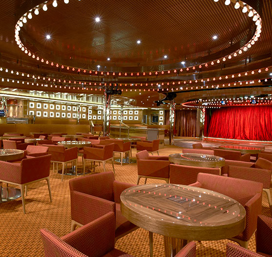 Spotlight lounge interior on Carnival Magic.