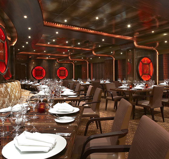 Steakhouse restaurant interior on Carnival Magic.