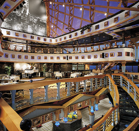 Atrium interior on carnival miracle.