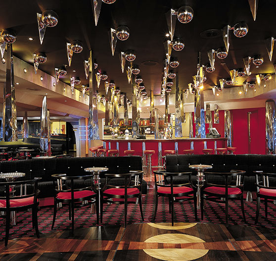 Dining area interior on carnival miracle.