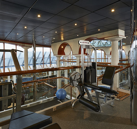 Fitness center on Carnival Pride.