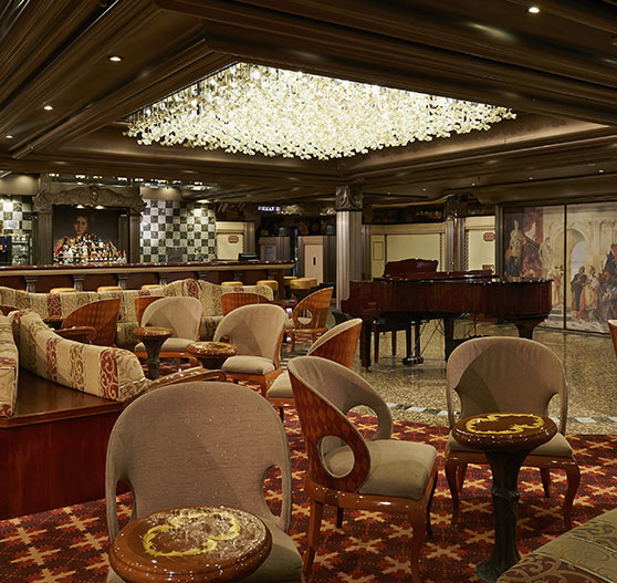 Raphael lounge interior on Carnival Pride.