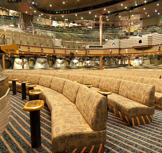 Pharaohs palace interior on Carnival Spirit.