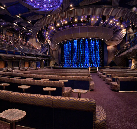 Main showroom lower deck interior on Carnival Splendor.