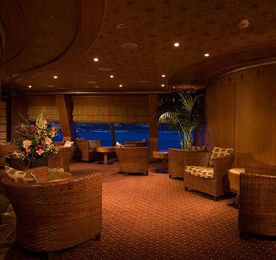 Spa waiting area interior on Carnival Splendor.