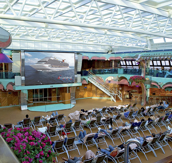 Sea side theatre on Carnival Splendor.