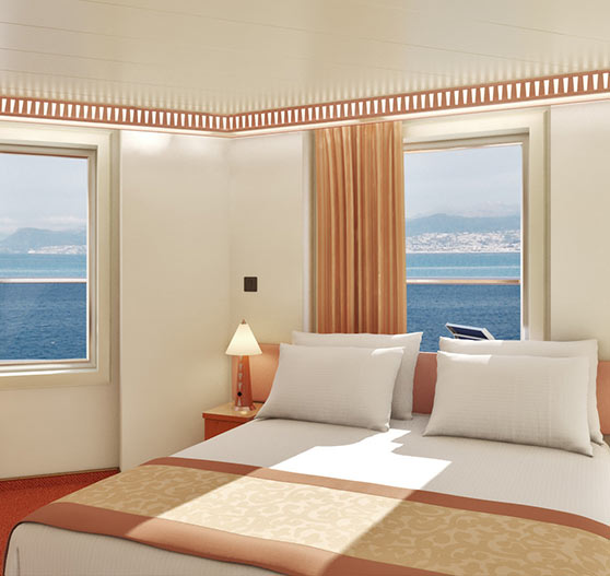 Premium vista balcony stateroom on Carnival Splendor.