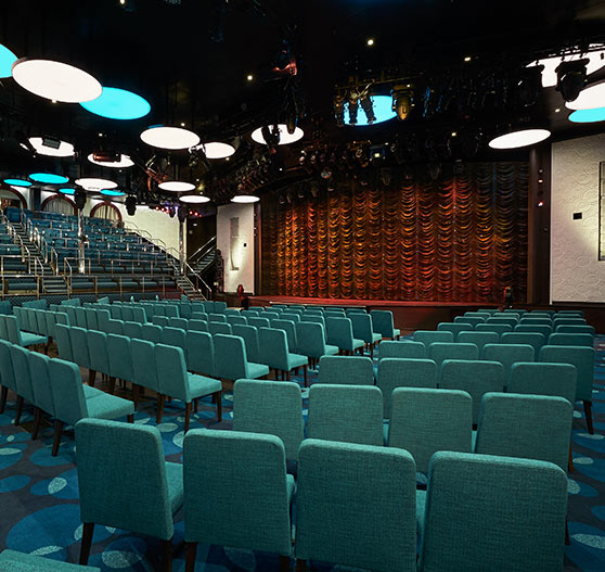 Liquid lounge interior on Carnival Sunrise.