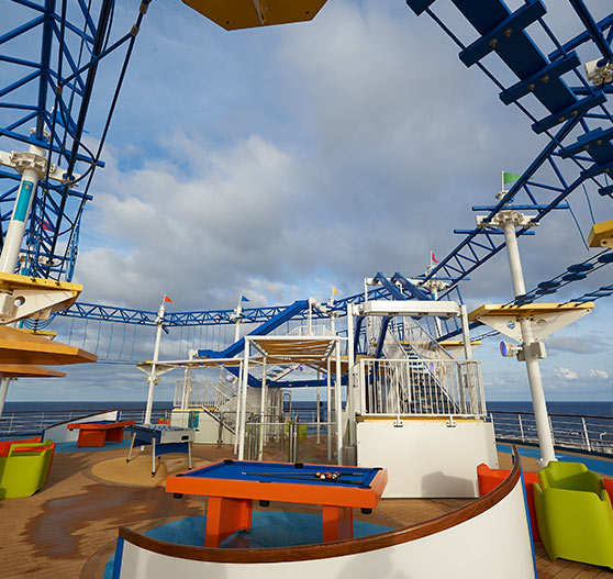 Outdoor sports square on Carnival Sunrise.