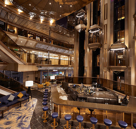 Atrium on Carnival Sunrise.