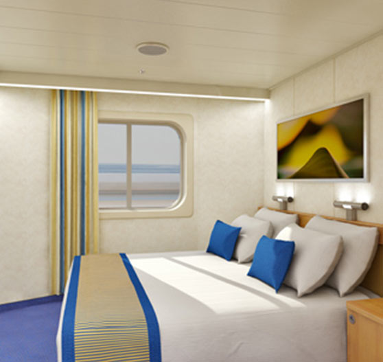 Premium vista balcony suite stateroom on Carnival Sunshine.