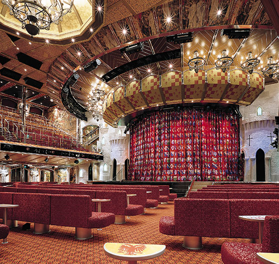 Main showroom lower deck on Carnival Valor.