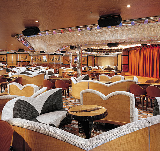Lounge interior on Carnival Valor.