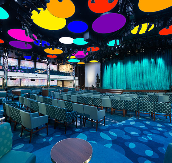 Liquid lounge interior on carnival vista.