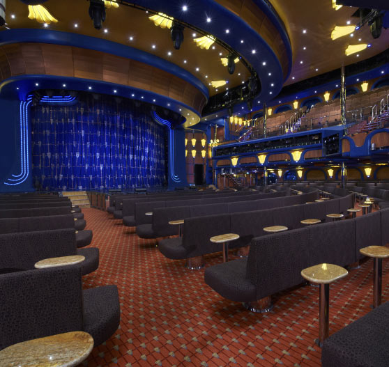 Interior of Ovation theater on Carnival Breeze.