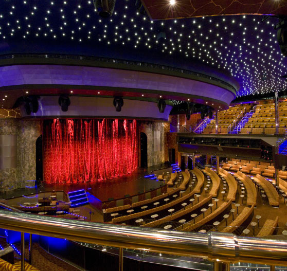 Interior of the encore theater on Carnival Dream.