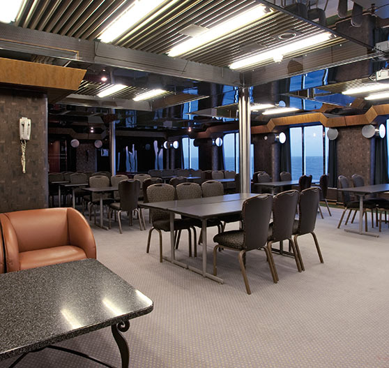 Large conference room interior on Carnival Ecstasy.