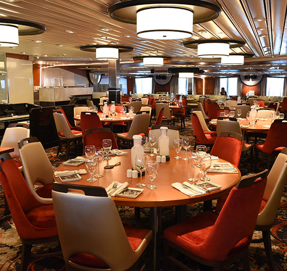 Interior of imagination dining room on Carnival Elation.