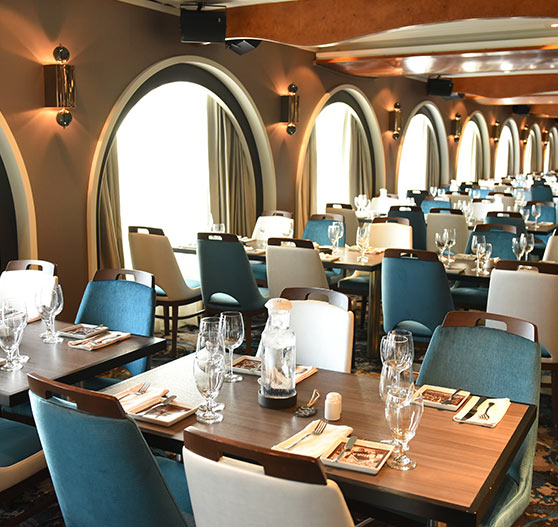 Interior of inspiration dining room on Carnival Elation.