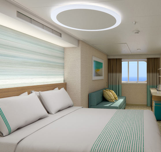 Interior of Cloud 9 Spa stateroom on Mardi Gras.