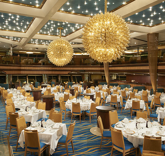 Dining room interior on Carnival Sunshine.