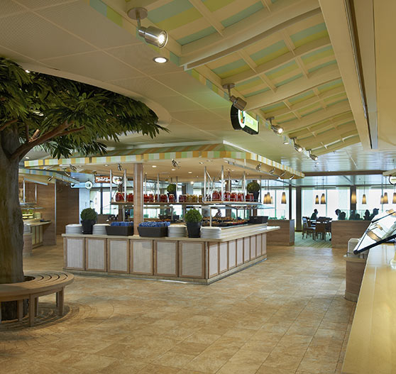 Lido marketplace interior on Carnival Sunshine.